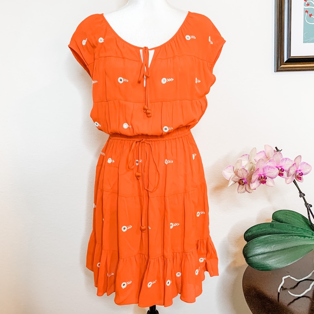 🍋 Anthropologie | Leifnotes • Orange Mirror Dress